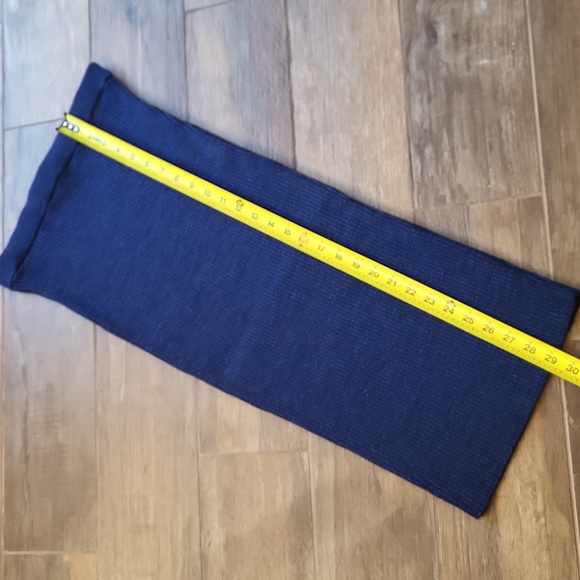 Nordstrom's Open Edit Blue & Black Sparkle Ribbed Sweater Skirt, Small - Picture 4 of 10